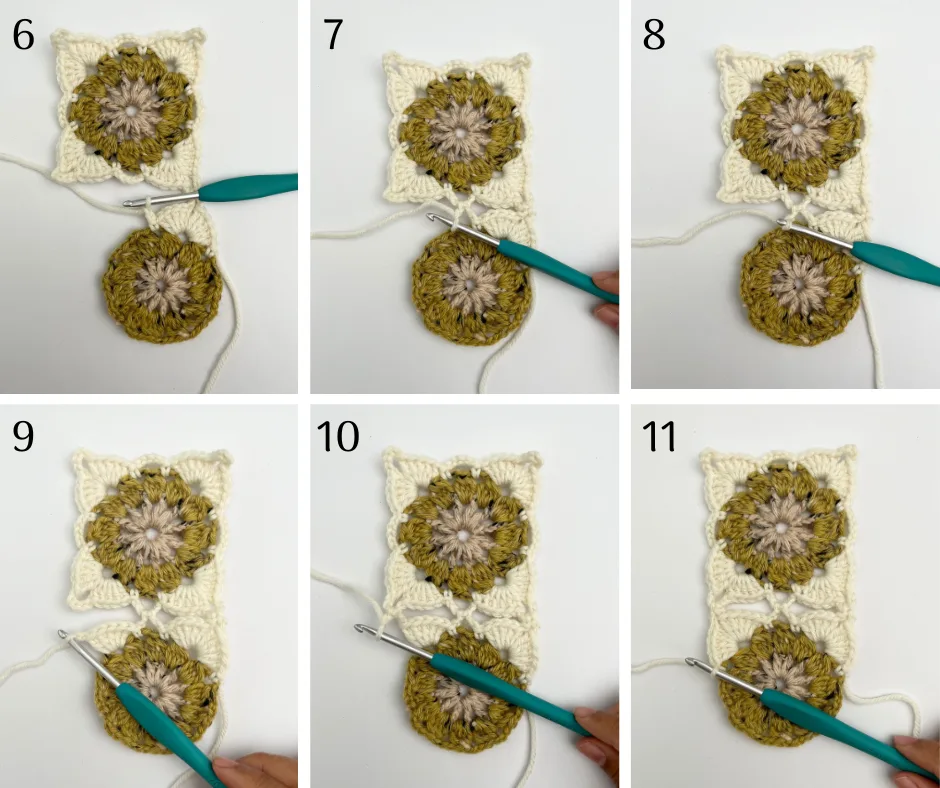 how to join your crochet flower squares