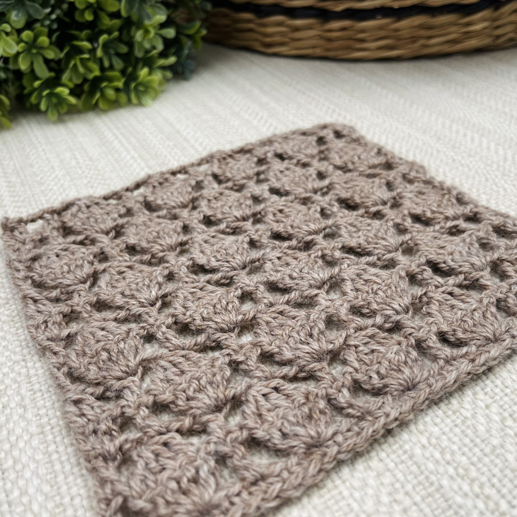 Easy crochet lace stitch guage swatch