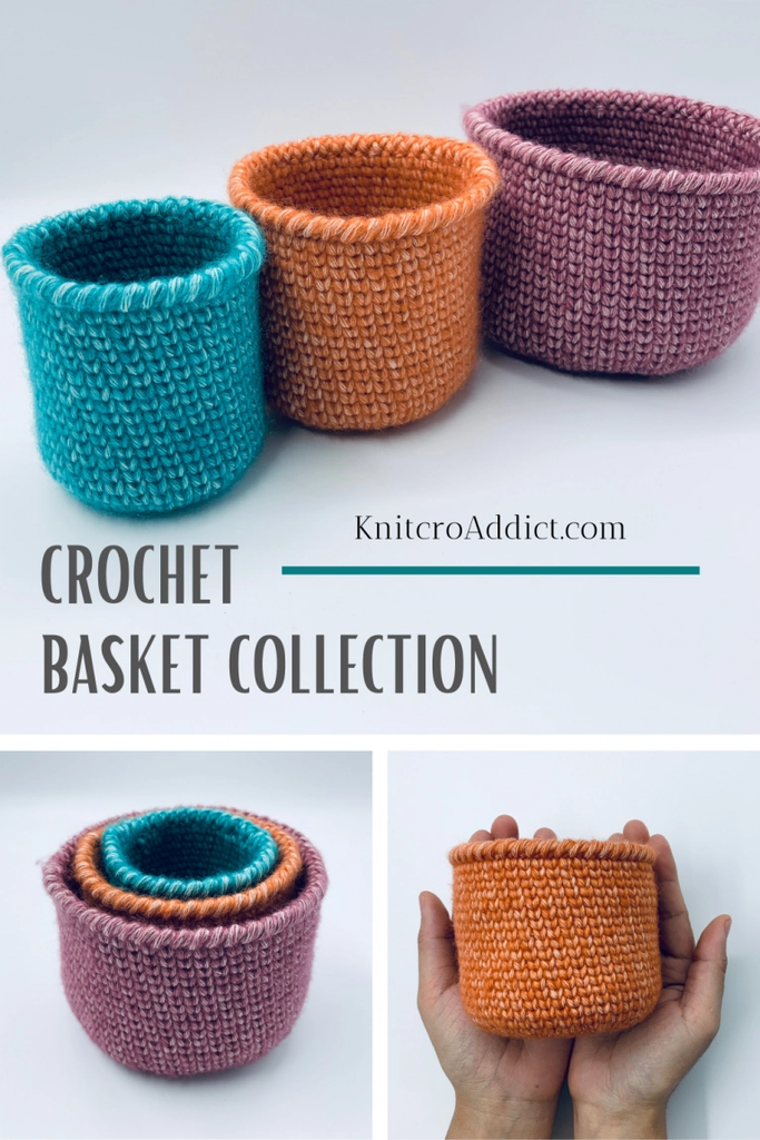 finished easy crochet basket collection