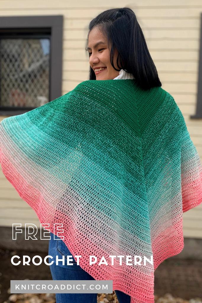 finished easy crochet shawl